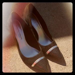 Black and silver heels